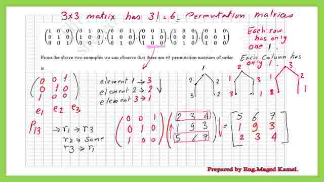 What is a permutation matrix P13?