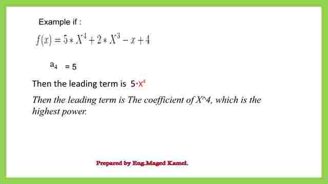 Solved problem, what is the leading term?