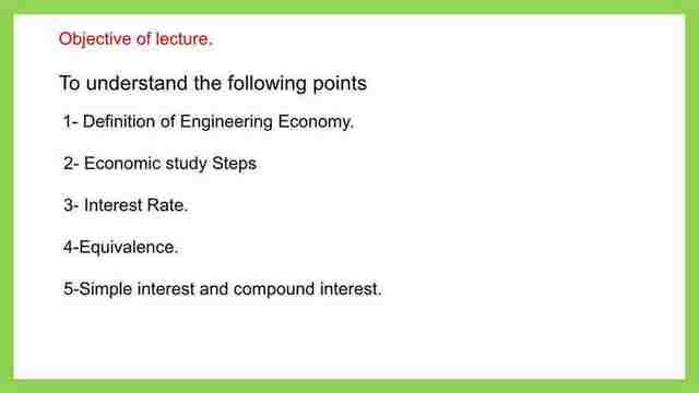 Introduction to Engineering economy.