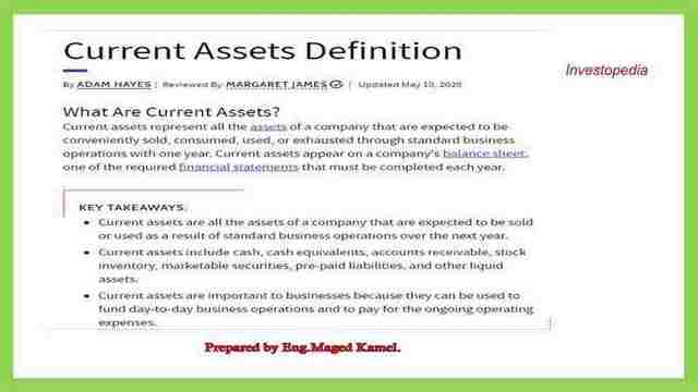Definition of current assets.