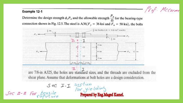 solved problem 12-1 for bearing connections.