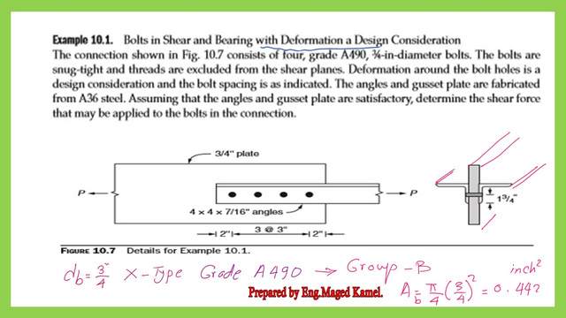 Solved problem 10-1-for bearing-estimate nominal shear strength.