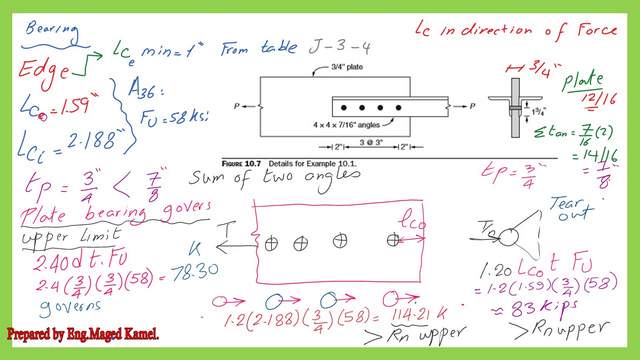 Solved problem 10-1 estimation of Rnb the bearing values for bolts.
