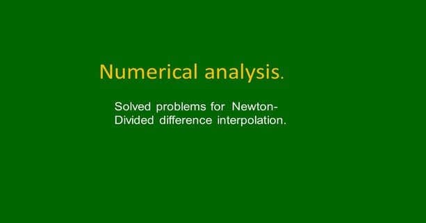2d-Solved problems for Newton-divided differences