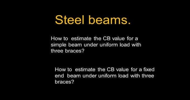 How to estimate the Cb value for a simple beam under uniform load with three braces?