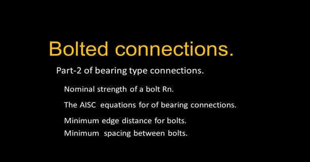 brief illustration -post 3-bearing types connections-part 2
