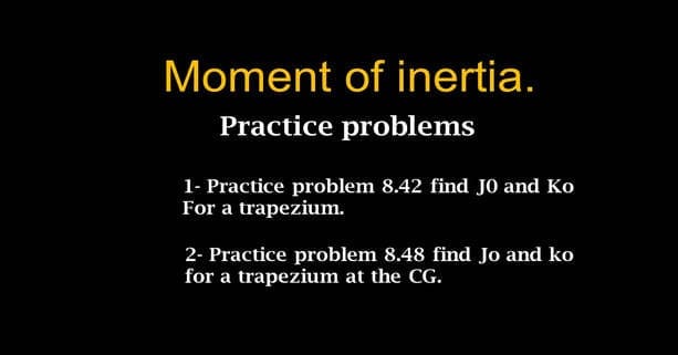 26-Two Practice problems for polar of inertia for trapezium.
