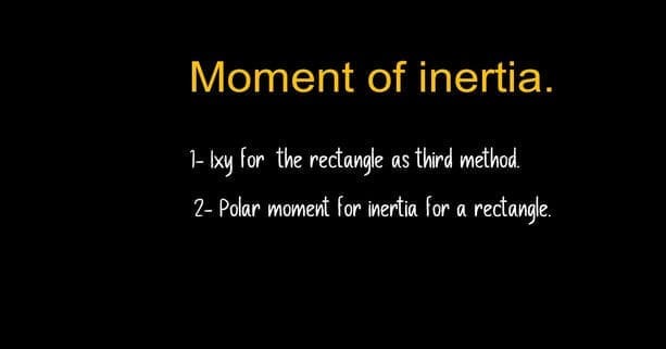 A video for the polar moment of inertia for a rectangle.