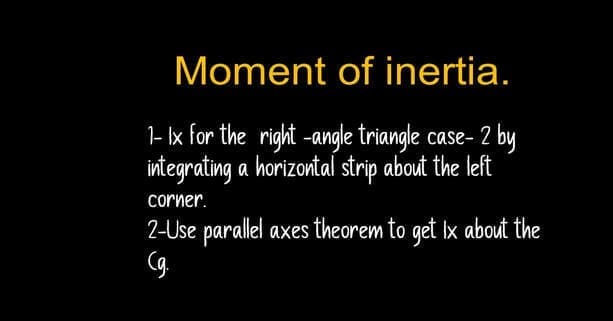 Video for Ix, use a horizontal strip to get Ix value for right-angle case 2.